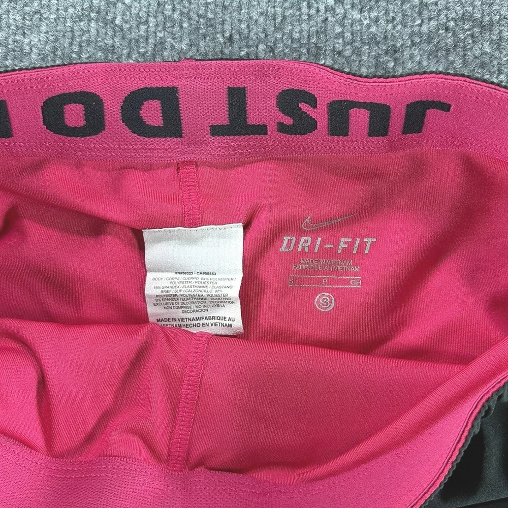 Nike Dri-FIT Running Shorts Womens Sml Black‎ Pink Athletic Gym 3in Comfy Summer